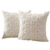 2Pcs  Flower Pillowcases Floral Throw Pillow Covers for Sofa Home Decor Style 2