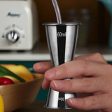 Stainless Steel Double Jigger 30ml 60ml Cocktail Bar Measuring Cup for Bartending Black