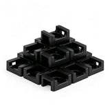 500 PCS Cable Tie Base Wire Clips Mounts for Wire Management Black