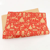 12 Sheets Christmas Wrapping Paper with Jute String Cute Xmas Wrap Kit