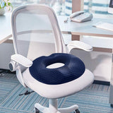 Men's Donut Seat Cushion Thick Memory Foam Hemorrhoid Pillow for Office Home Chairs Blue
