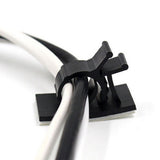 20PCS Black Adhesive Wire Clips Cord Organizer Cable Clamps for Desk