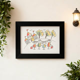 Removable Clip Kids Picture Frame A4 Artwork Display - Black