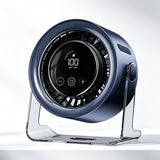 USB Desk Fan Rechargeable 100 Speeds with Display 120 Rotation Grey
