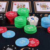 100Pcs Poker Chips Set with Storage Box – Durable Plastic Chips for Home Poker Nights