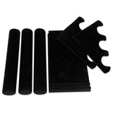 Velvet 3 Tier Jewellery Display Stand Organizer Detachable Bracelet Watch Holder Black