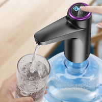 Electric Water Dispenser Pump Automatic Water Bottle Pump for Universal Bottle Black