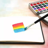 50 Colors Watercolor Paint Set with Brushes for Artists and Hobbyists