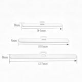 40Pcs 8.9 / 10 / 12.7cm Vertical Top Blind Hangers Slats Header Blade Curtain Hanger