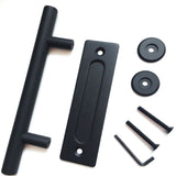 Sliding Door Handle Set for Wooden Door Pull and Flush Door Handle for Closet Barn