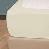 Elastic Box Spring Cover 4 Sides Wrap Around Bed Skirt Beige
