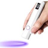 Handheld UV Nail Lamp – Portable Gel Nail Dryer for Home and Salon Use White