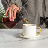 400ml Pour Over Coffee Maker High-Heat Borosilicate Glass with Reusable Stainless Steel Filter