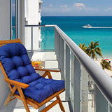 Patio Adirondack Chair Cushion High Back Rocking Chair Seat Pad with Ties Navy
