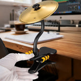 Clip-On Mini Desktop Cymbal Drum Musical Instrument Desk Toy for Music Lovers Gold