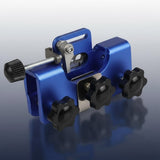 Universal Hand-Crank Blade Sharpening Tool for Fast Outdoor Yard Work Blue