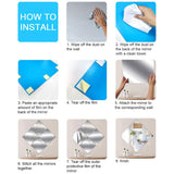 4Pcs DIY Stick On Acrylic Mirrors Self Adhesive Mirror Stickers for Wall Wardrobe Doors