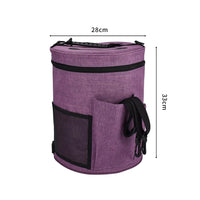 Large Capacity Knitting Tote Storage Bag Portable Yarn Organizer with Shoulder Strap Yarn Bags Purple