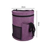 Large Capacity Knitting Tote Storage Bag Portable Yarn Organizer with Shoulder Strap Yarn Bags Purple