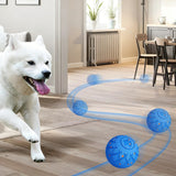 3 Mode Interactive Dog Ball Toy Smart Dog Toy for Medium and Large Dogs Blue