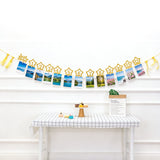 2 Set Glitter Star 1 to 12 Month Banner for First Birthday Photo Display