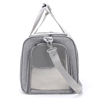 Foldable Travel  Pet Carrier Bag Portable Cat Dog Kennel Bag Grey