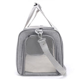 Foldable Travel  Pet Carrier Bag Portable Cat Dog Kennel Bag Grey