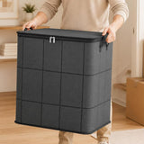 3 PCS 180L Foldable Clothes Storage Bags with Handles 50x50x70cm