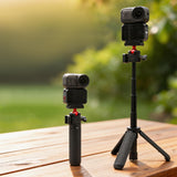 3-in-1 Quick Release Selfie Stick Tripod Grip with Cold Shoe for DJI Osmo Nano 4-Section Extendable Mini Tripod for Vlogging Travel