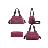 Crossbody Bag 3-Compartments Satchel Handbags Purse Messenger Shoulder Bag Red