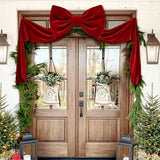 Velvet Christmas Tree Bow Oversized 40x230cm Long Streamers Red