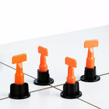 50 PCS Tile Leveling System Clips Levelling Spacer Tiling Tool Floor Wall Wrench