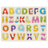 4 Sets Wooden Peg Puzzle for Girls & Boys with Alphabet Numbers Animals Dinosaurs Vehicles