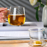 Glass Tea Cup with Infuser and Lid for Loose Leaf Tea Blooming Tea Large