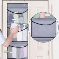 Over Door Organizer for Stuffies Toy Hanging Storage Net Bag for Animals Stuffy Grey