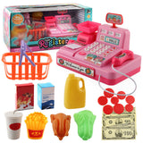 Educational Toy Cash Register with Calculator and Scanner Pink