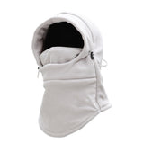3-in-1 Winter Cycling Balaclava Thermal Fleece Face Mask Light Gray