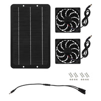 Portable Exhaust Fan Set Solar Panel Powered Ventilator Fan for Outdoor Pet House