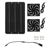 Portable Exhaust Fan Set Solar Panel Powered Ventilator Fan for Outdoor Pet House