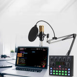 Recording Condenser Mic Kit with Sound Card for Streaming Gold