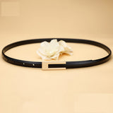 Women's Casual Belt PU Leather Vintage Adjustable 72-94cm Black