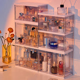 Transparent Desktop Storage Box Perfume Display Stand Cosmetics Dustproof Storage Case