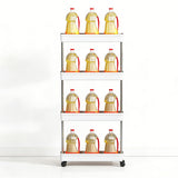 4 Tier Slim Rolling Storage Cart Bathroom Organizer for Kitchen & Laundry
