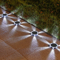 4Pcs Solar Ground Lights Outdoor Bright In-Ground Landscape Lighting Pathway Lawn Patio Yard Deck Decor White Light