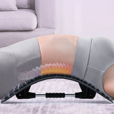 Multi-Level Adjustable Back Stretcher for Lower Back Black