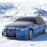Half Car Cover Top Hail Protector Car Cover for Ice and Snow with Reflective Strips
