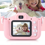 1080P Kids Digital Camera with 64GB TF Card for Christmas Birthday Pink