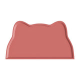 Non Slip Pet Feeding Mat Thick Silicone with Raised Edge Spill Guard Pink