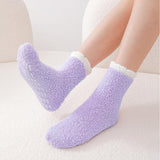 4 Pairs of Women Soft Warm Indoor Socks Stretchy Cozy Home Slipper Socks