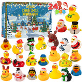 24 Days Advent Calendar Christmas Rubber Ducks Countdown Calendar Blind Box Yellow